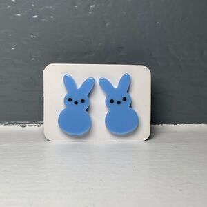 Peeps Bunny Shaped Stud Earrings